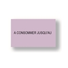 Etiquettes 31x19mm violettes "a conso jusqu'au"